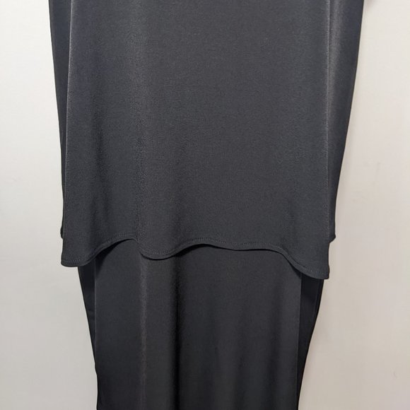 Chico's Dress Women's 1 (Medium) Black Tiered Layered Sleeveless Knee Length - Picture 3 of 11